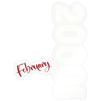 25ème anniversaire cadeau mari Original février 2000 - Sticker taille S (10 x 10 cm) - brillant transparent - Devant