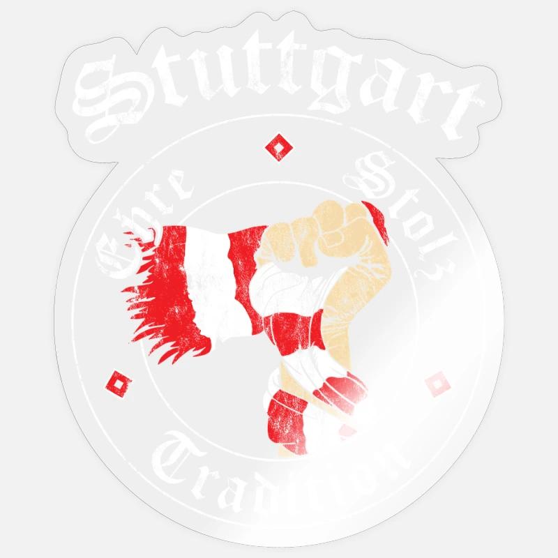 Stuttgart Ehre Stolz Tradition No II Sticker Größe S (10 x 10 cm)
