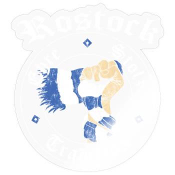 Rostock Ehre Stolz Tradition No II - Sticker Größe S (10 x 10 cm) - Transparent glänzend - Vorne