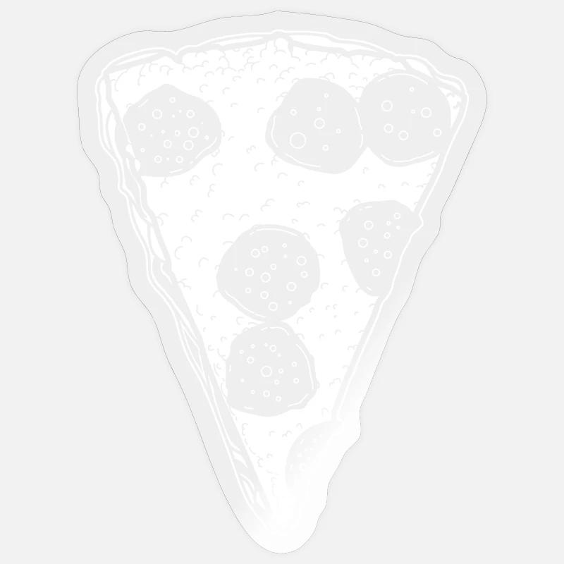 Pizza Drawing - Sticker size S (10 x 10 cm) - transparent glossy