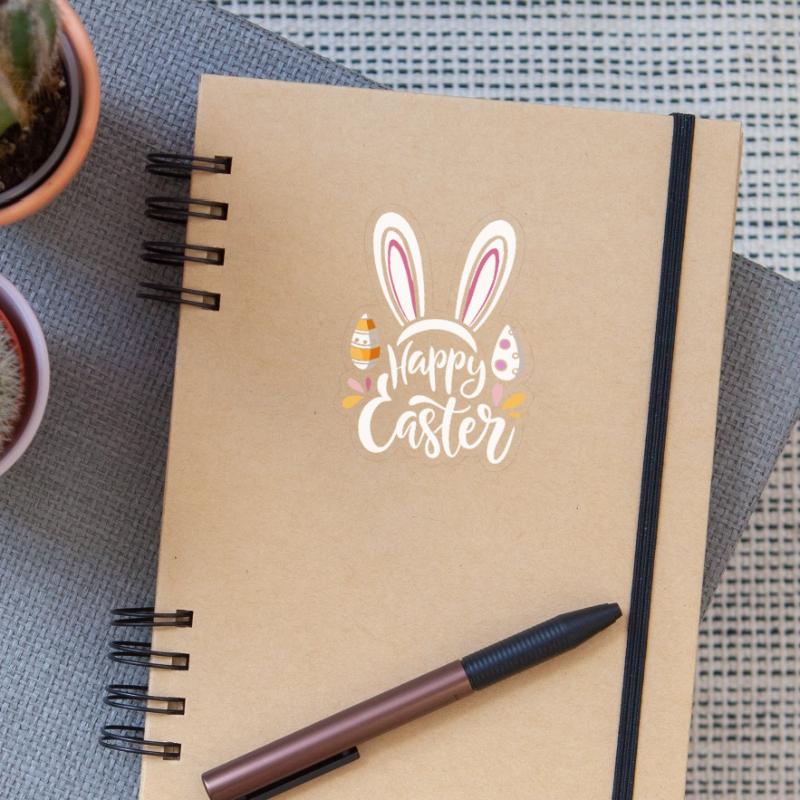 Happy Easter - Easter Bunny - Easter Egg - Gift Sticker size S (10 x 10 cm)