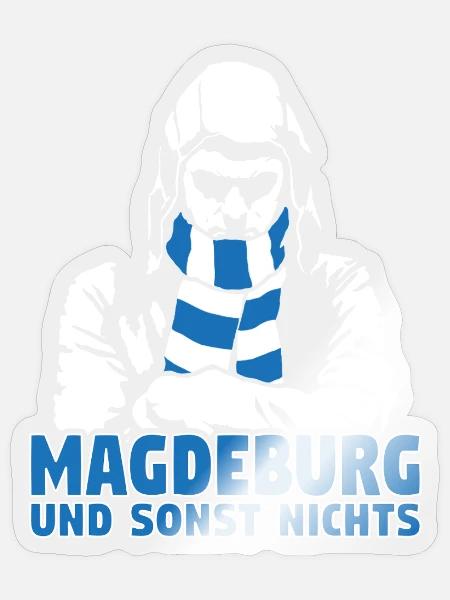 Magdeburg und sonst nichts - Sticker Größe S (10 x 10 cm) - Transparent glänzend