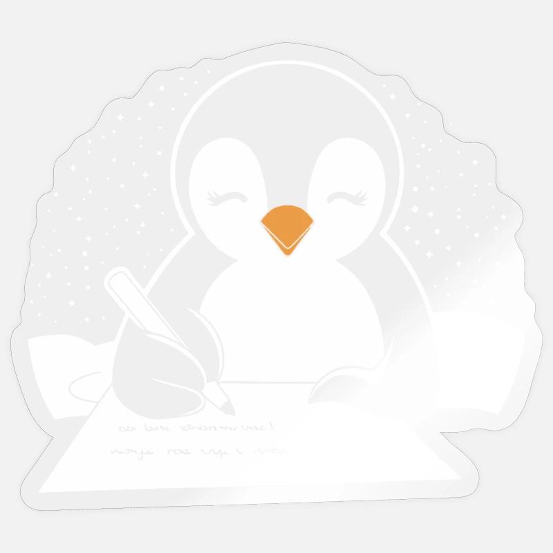 Penguin, Writer, Author, Creative Sticker size S (10 x 10 cm)