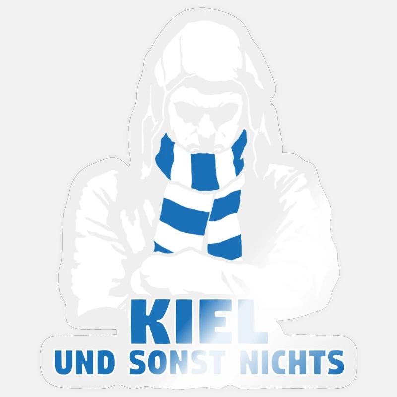Kiel und sonst nichts - Sticker Größe S (10 x 10 cm) - Transparent glänzend