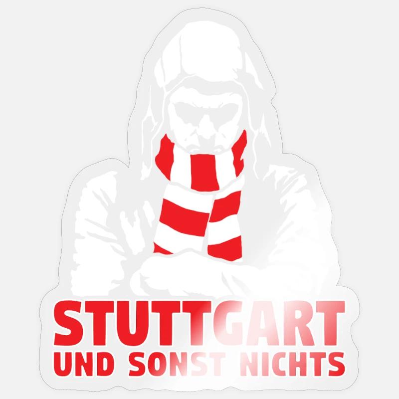 Stuttgart und sonst nichts - Sticker Größe S (10 x 10 cm) - Transparent glänzend