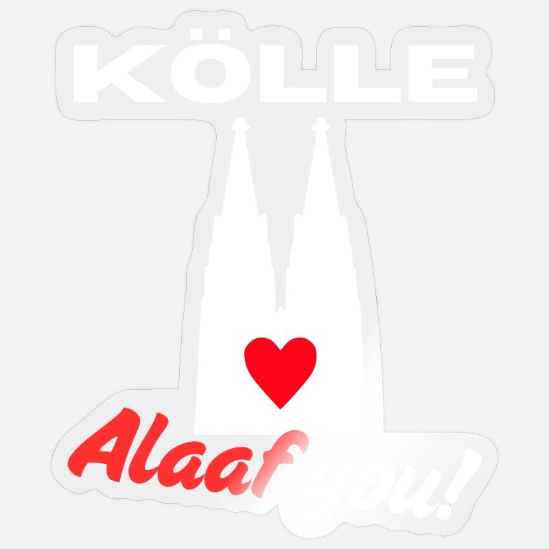 Carnaval Cologne Cologne Alaaf Cathédrale de Cologne Lundi gras Sticker taille S (10 x 10 cm)