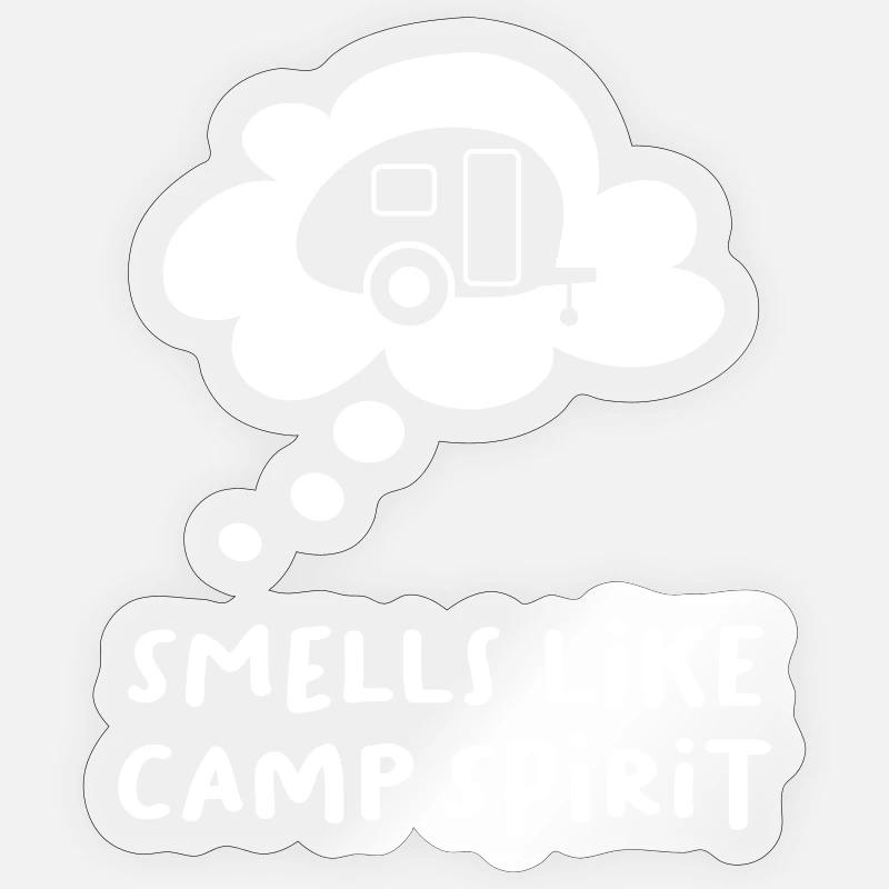 Caravan Cloud sent bon le camping en caravane Citations Sticker taille S (10 x 10 cm)