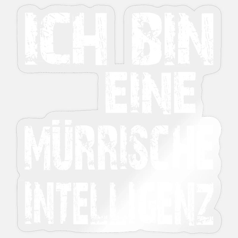 AI Saying I'm a grumpy intelligence Sticker size S (10 x 10 cm)