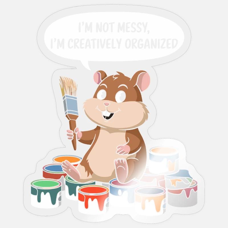 Artist Painter Creative Organized Cuter - Sticker size S (10 x 10 cm) - transparent glossy