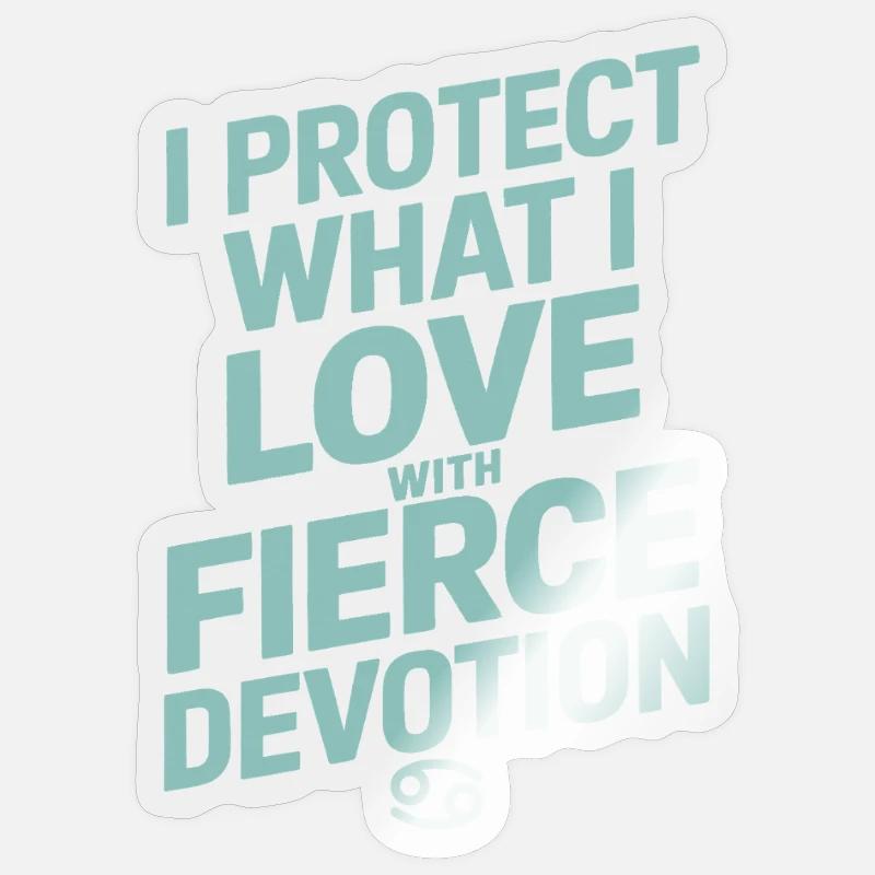 Krebs Sternzeichen Schutz Mit Hingabe Sticker Größe S (10 x 10 cm)