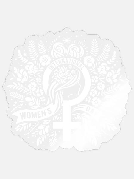 International Women's Day - Geschenk - Sticker Größe S (10 x 10 cm) - Transparent glänzend