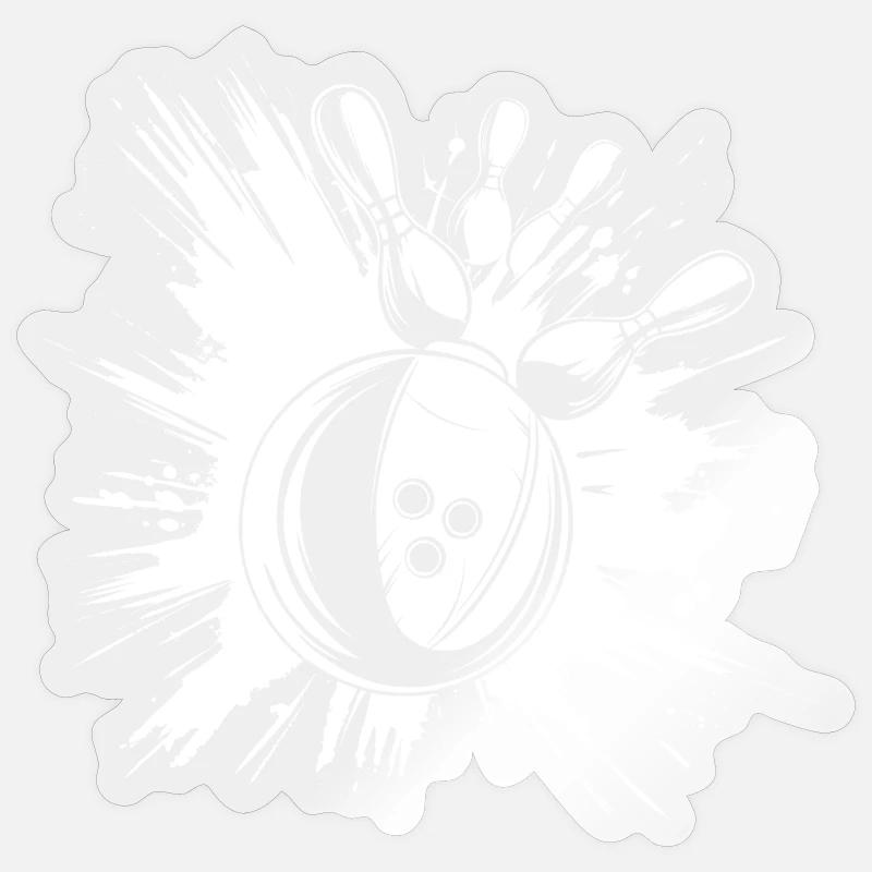 Bowling Strike - Sticker Größe S (10 x 10 cm) - Transparent glänzend