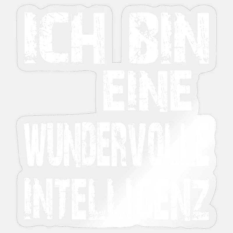 KI Spruch Ich bin eine wundervolle Intelligenz - Sticker Größe S (10 x 10 cm) - Transparent glänzend