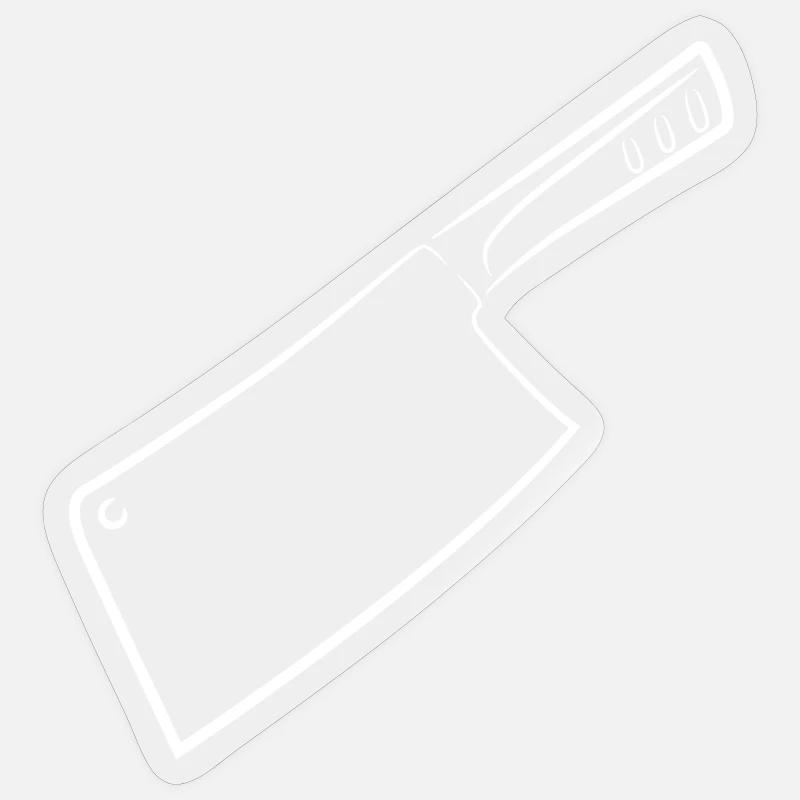 Hackmesser Skizze Sticker Größe S (10 x 10 cm)