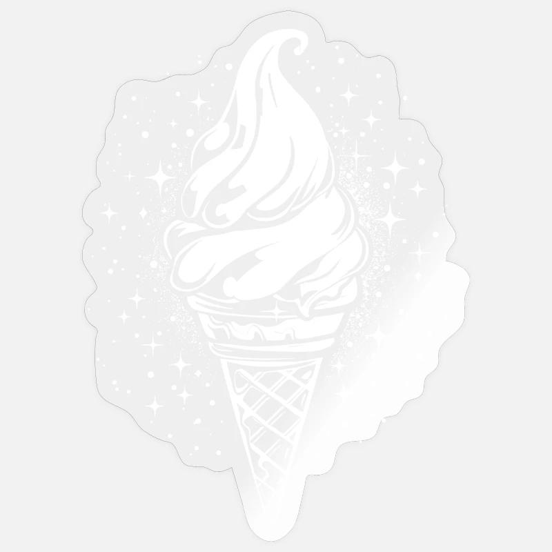 Soft Cream Sketch - Sticker size S (10 x 10 cm) - transparent glossy