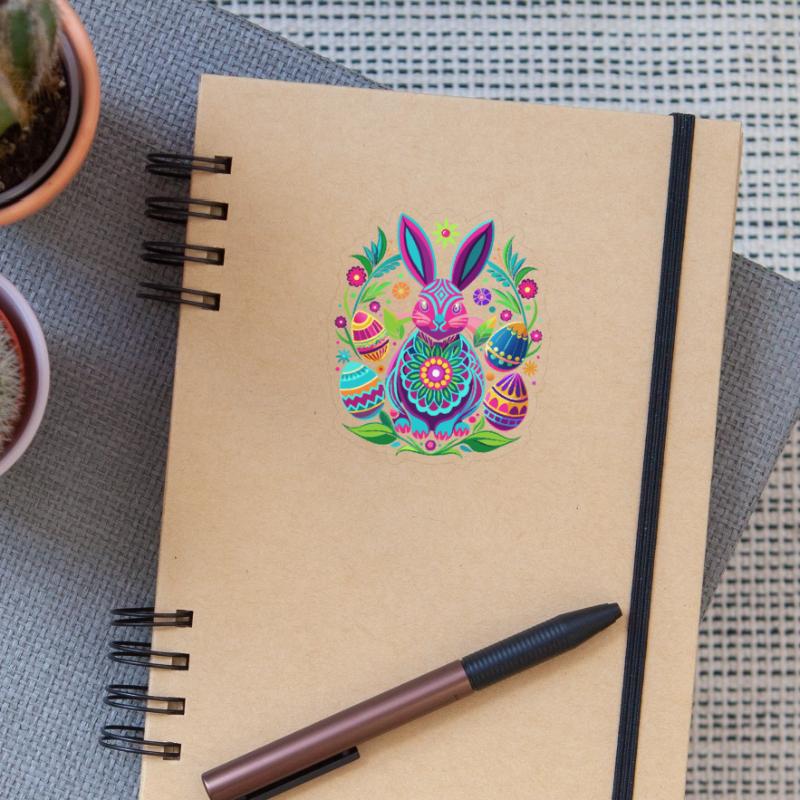 Happy Easter - Easter Bunny - Easter Egg - Gift Sticker size S (10 x 10 cm)