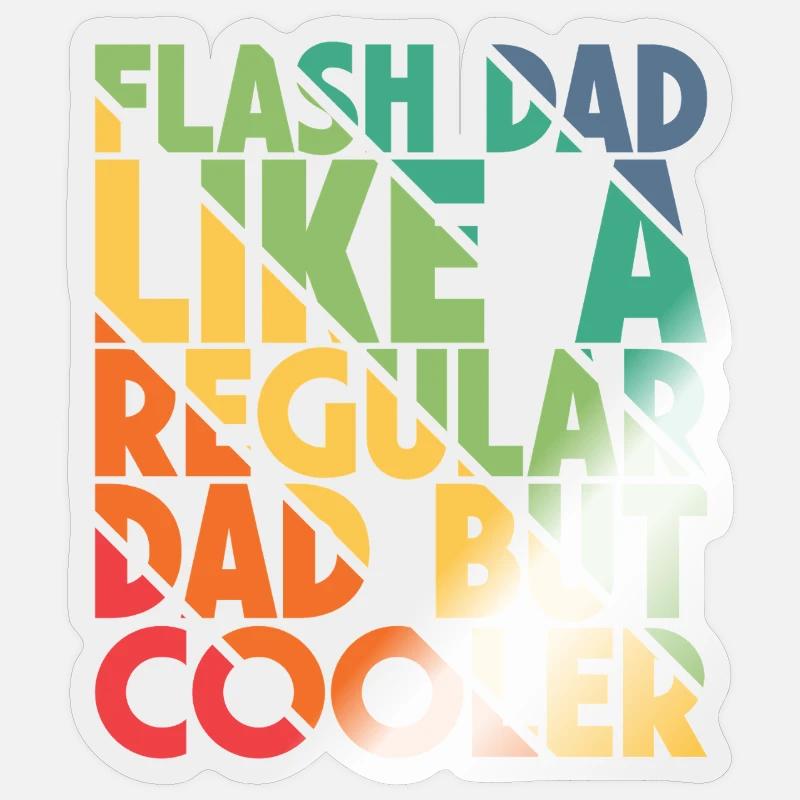 Bouldering Flash Papa Boulderer - Sticker size S (10 x 10 cm) - transparent glossy