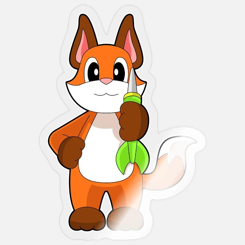 Fuchs Dart Dartpfeil - Sticker Größe S (10 x 10 cm) - Transparent glänzend