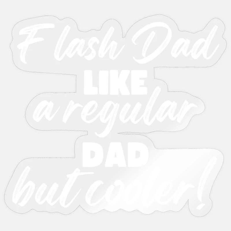 Bloc Flash Papa Boulderer - Sticker taille S (10 x 10 cm) - brillant transparent
