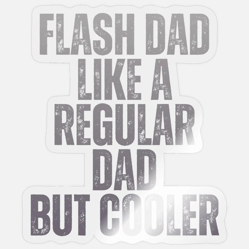 Bouldering Flash Papa Boulderer - Sticker size S (10 x 10 cm) - transparent glossy