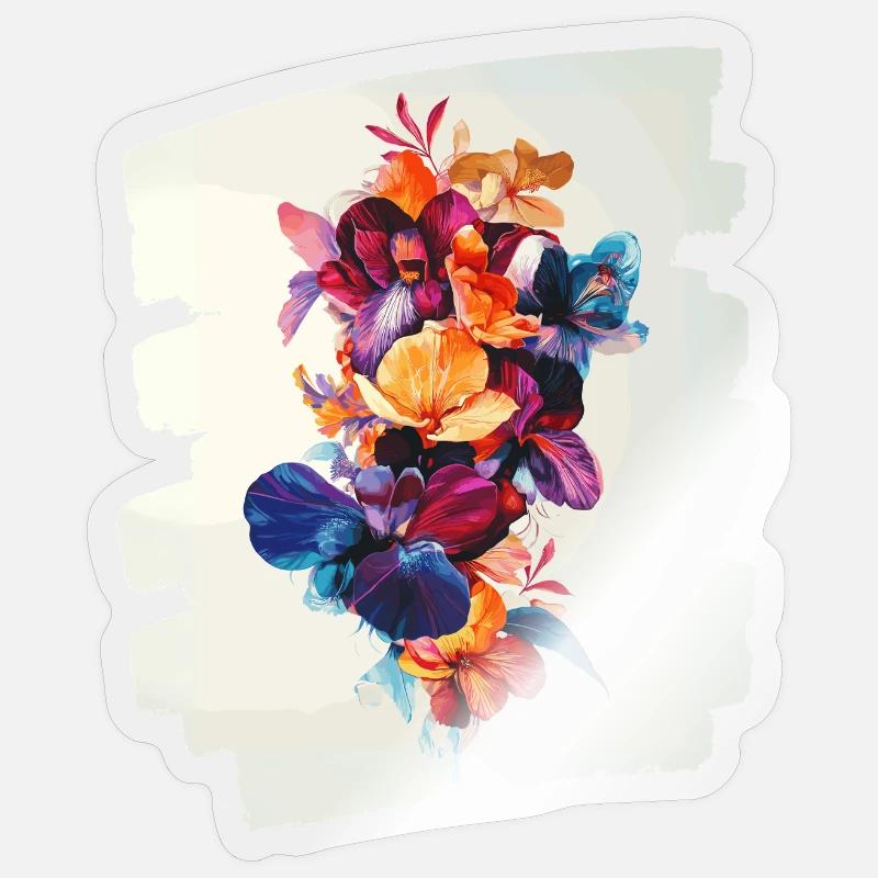 Spring Spring Beginning Flower Flowers Sticker size S (10 x 10 cm)