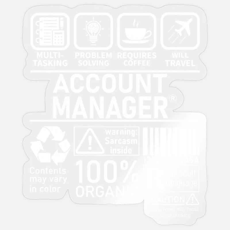 Gestionnaire de compte Résolution de problèmes multitâches Sticker taille S (10 x 10 cm)