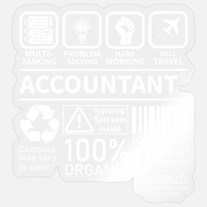 Accountant Multi Tasking Problem Solving Sticker size S (10 x 10 cm)