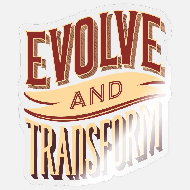 Evolve and Change: Inspiring - Sticker size S (10 x 10 cm) - transparent glossy