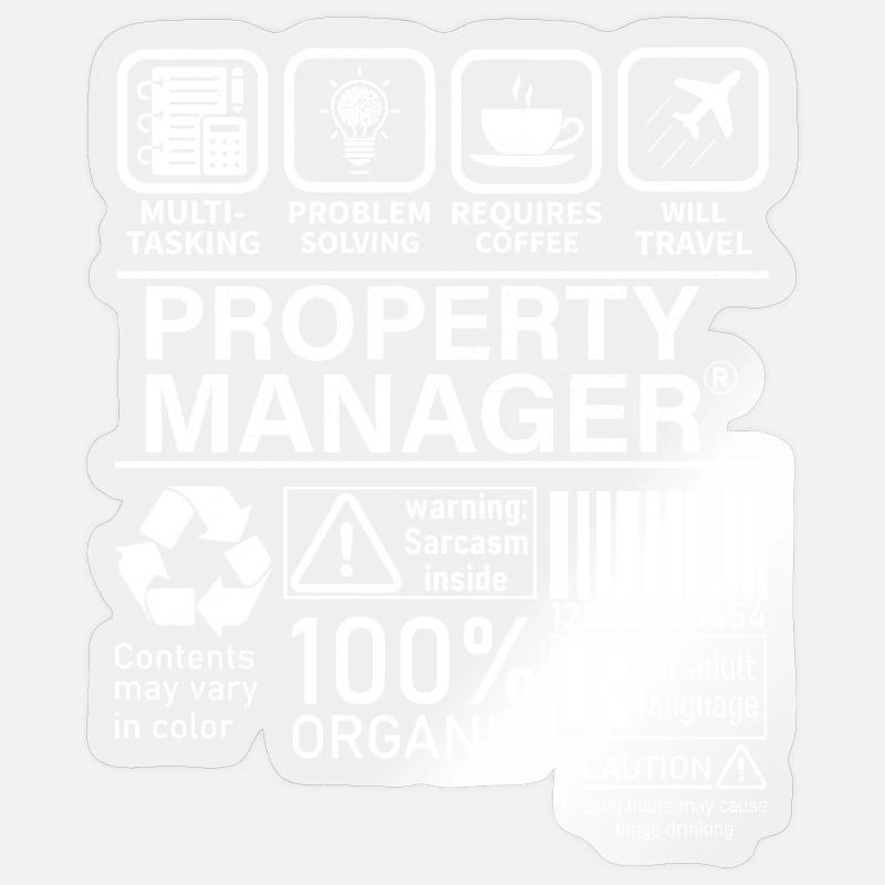 Résolution de problèmes multitâches de gestionnaire immobilier Sticker taille S (10 x 10 cm)