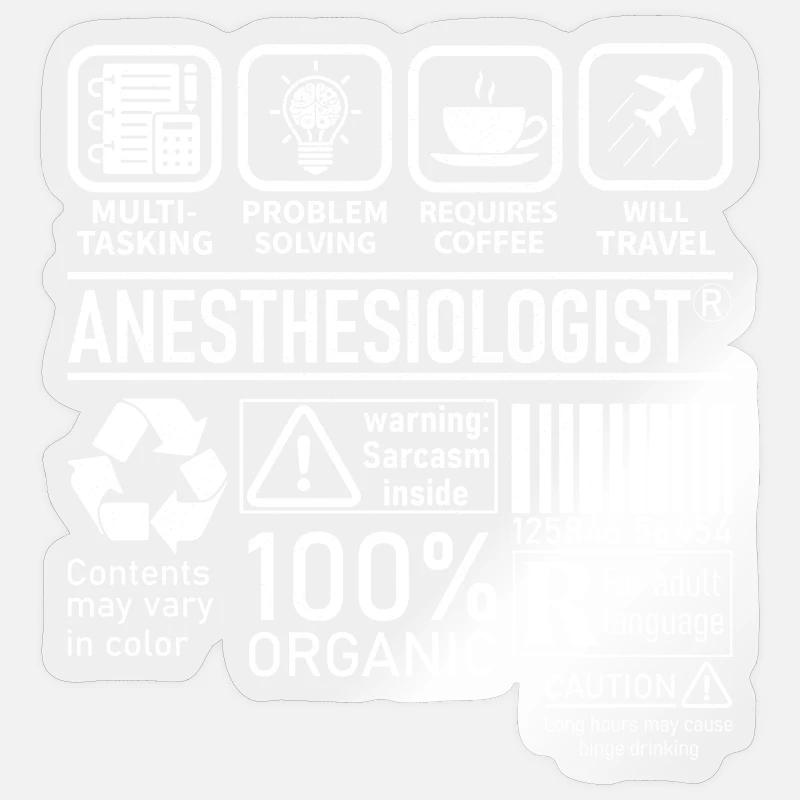 Anesthésiste multitâche résolution de problèmes Sticker taille S (10 x 10 cm)