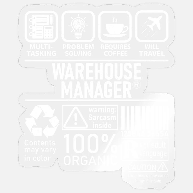 Warehouse Manager multi tasking problem solving Sticker Größe S (10 x 10 cm)