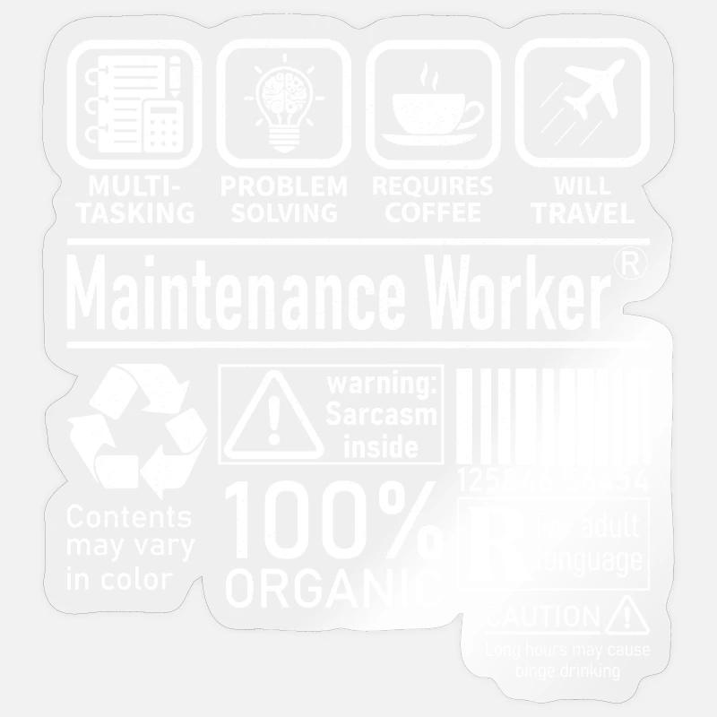 Agent d’entretien multitâche résolution de problèmes Sticker taille S (10 x 10 cm)