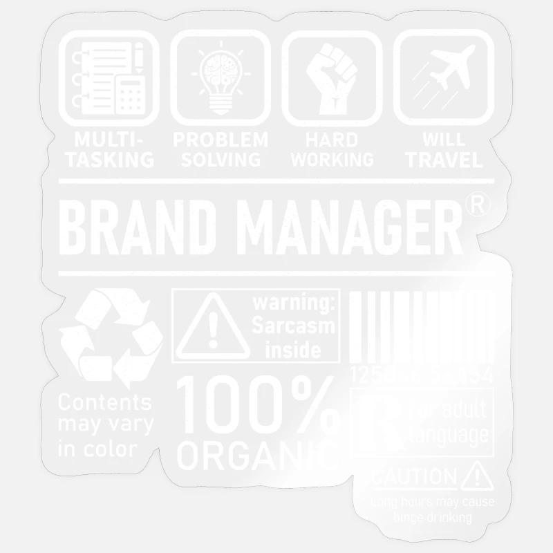Brand Manager multi tasking problem solving Sticker size S (10 x 10 cm)