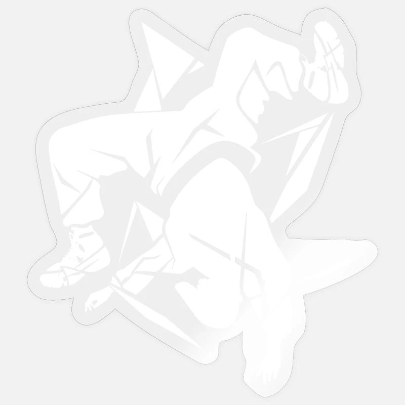 Breakdancer Sketch - Sticker size S (10 x 10 cm) - transparent glossy