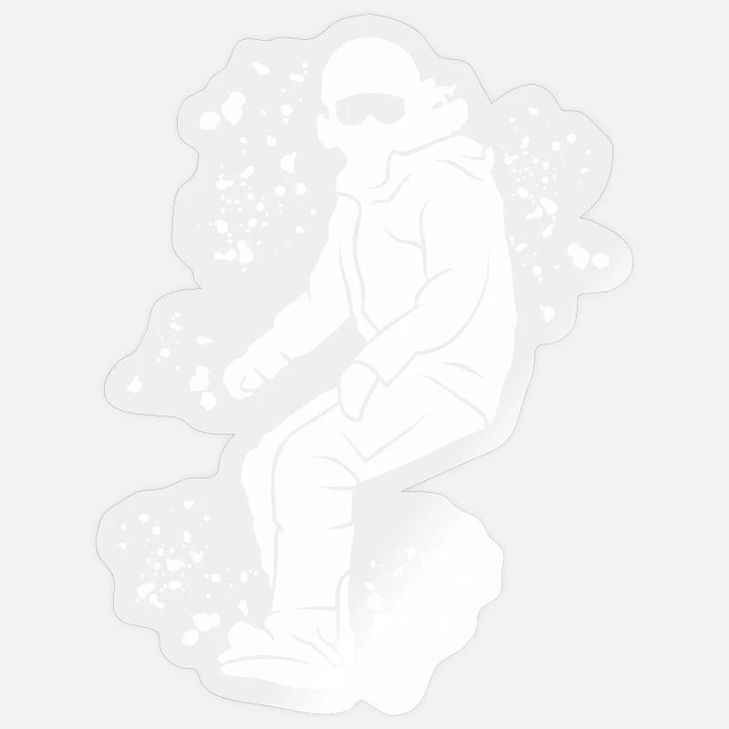 Snowboarder Snowboarding Snowboard - Sticker size S (10 x 10 cm) - transparent glossy
