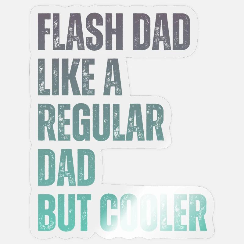 Bouldering Flash Papa Boulderer - Sticker size S (10 x 10 cm) - transparent glossy