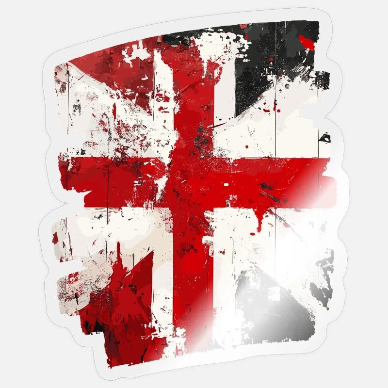 Dänemark Flagge Dannebrog - Sticker Größe S (10 x 10 cm) - Transparent glänzend