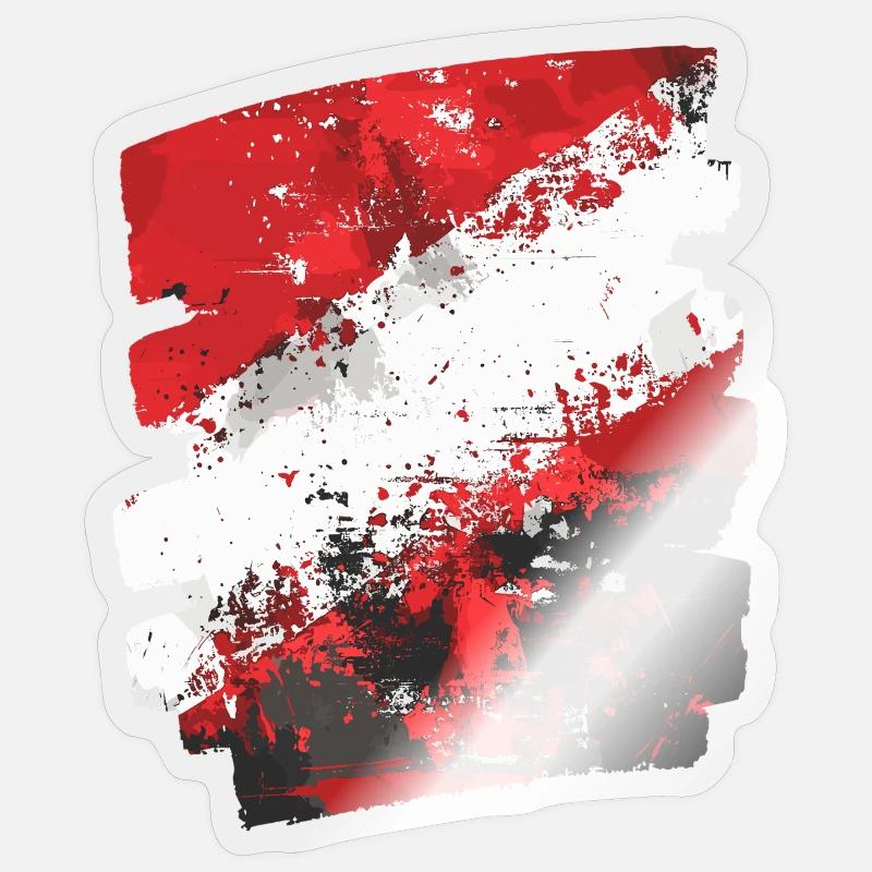 Austria Flag Austria - Sticker size S (10 x 10 cm) - transparent glossy