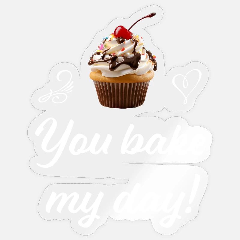 Cupcake 1 ws - Sticker Größe S (10 x 10 cm) - Transparent glänzend