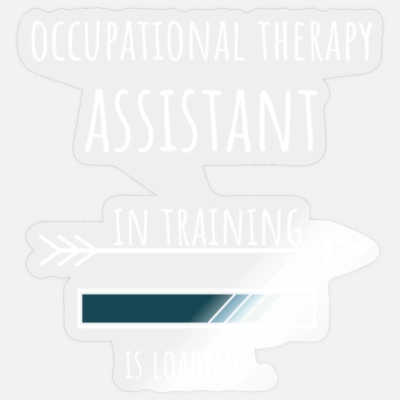 Occupational Therapy Assistant in Ausbildung Beruf - Sticker Größe S (10 x 10 cm) - Transparent glänzend