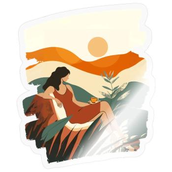 Relax Meditation Selfcare Me-Time - Sticker Größe S (10 x 10 cm) - Transparent glänzend - Vorne