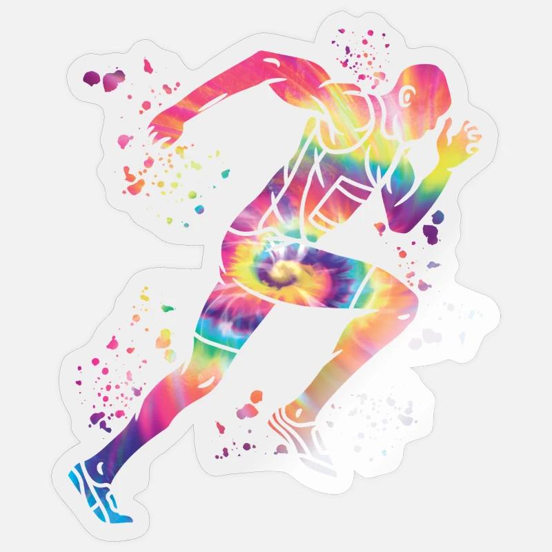 Sprinter Colorsplash Sprintender Sprint - Sticker Größe S (10 x 10 cm) - Transparent glänzend