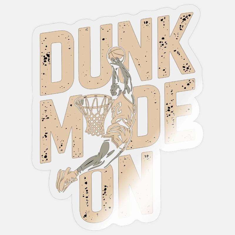 Dunk-Modus aktiviert - Sticker Größe S (10 x 10 cm) - Transparent glänzend