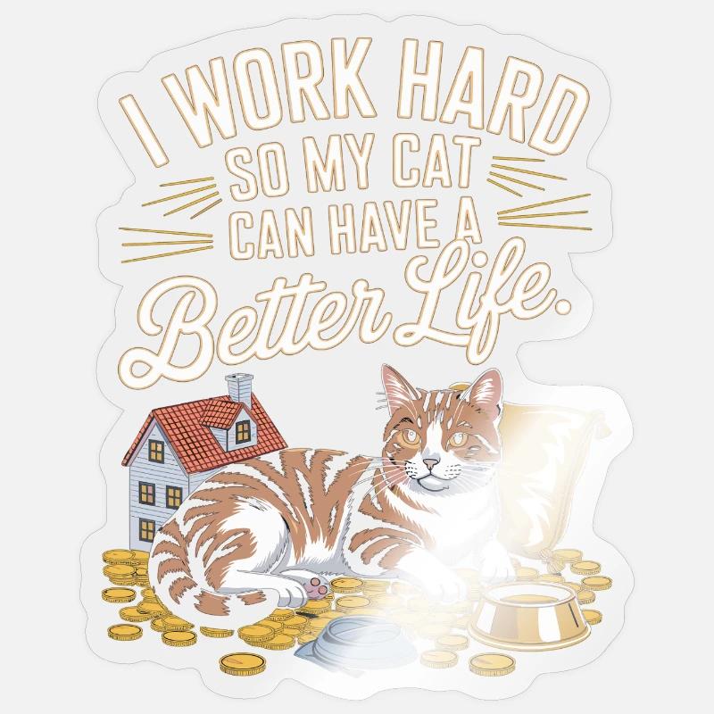 Pour le luxe du chat Sticker taille S (10 x 10 cm)