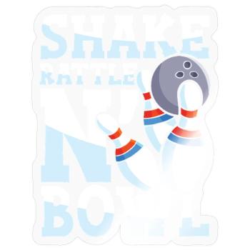 Shake rattle n bowl - Sticker Größe S (10 x 10 cm) - Transparent glänzend - Vorne