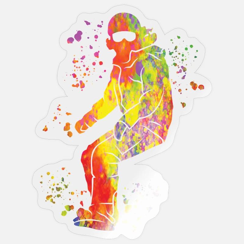 Snowboarder Snowboarding Snowboard - Sticker size S (10 x 10 cm) - transparent glossy