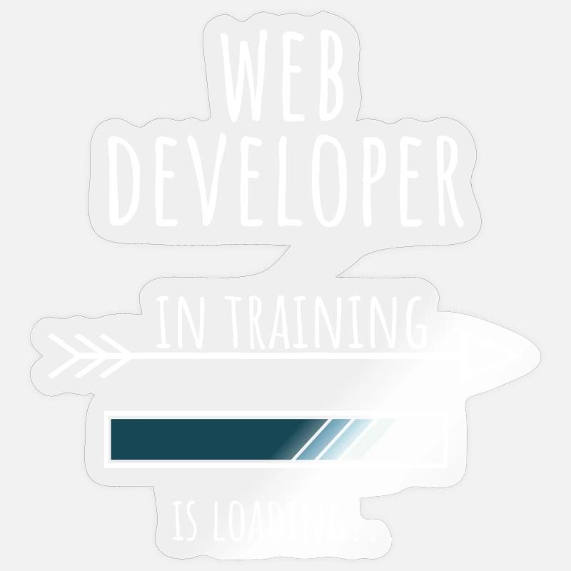 Web Developer in Ausbildung Beruf Geschenk - Sticker Größe S (10 x 10 cm) - Transparent glänzend