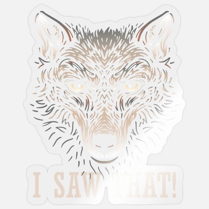 Wolf - J’ai vu ça Sticker taille S (10 x 10 cm)