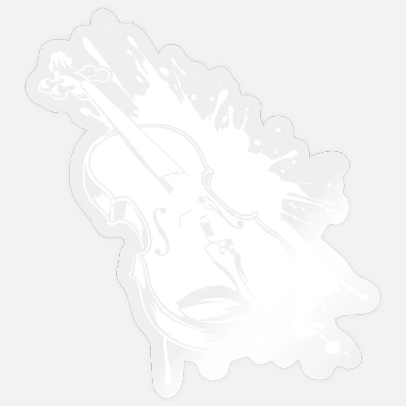 Violine Graffiti - Sticker Größe S (10 x 10 cm) - Transparent glänzend