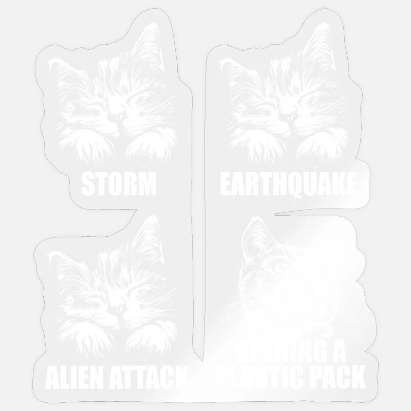 Chat - perception sélective - dire Sticker taille S (10 x 10 cm)